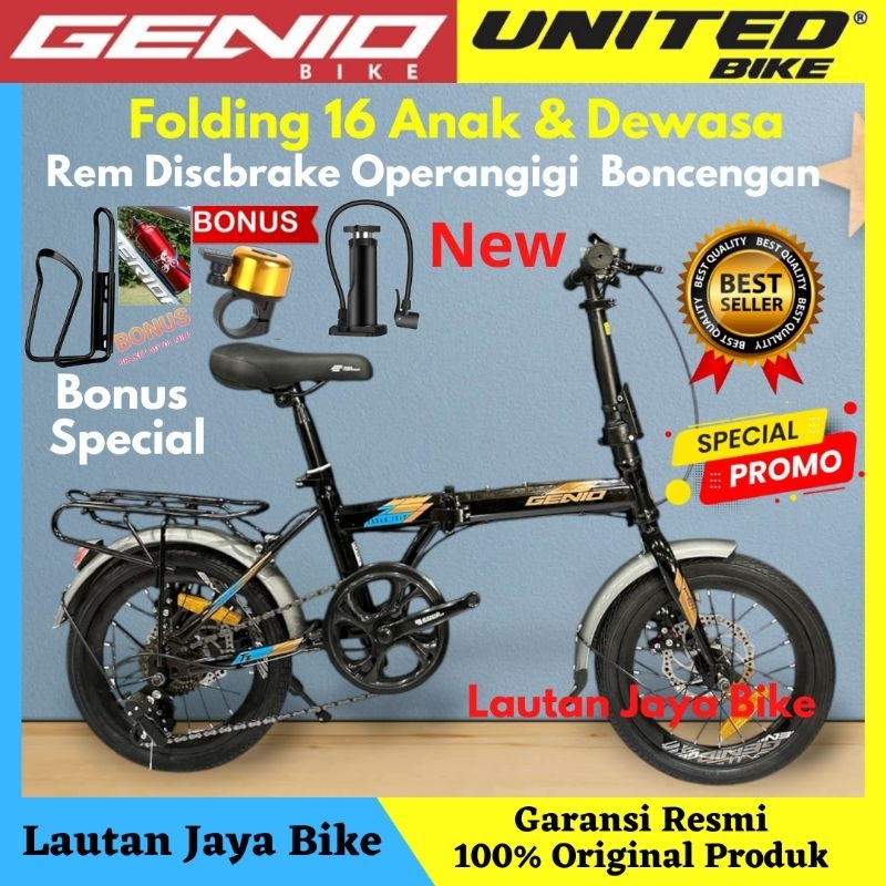 SEPEDA LIPAT 16 GENIO F371 Boncengan BY UNITED New