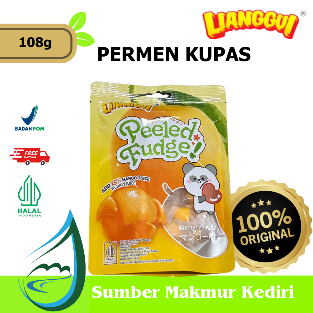 

Lianggui Permen Kupas Peeled Fudge Rasa Mangga - 108g Kediri !