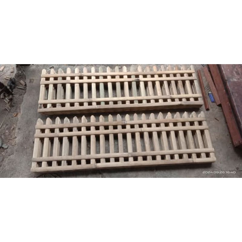 pagar minimalis terbuat dari bambu