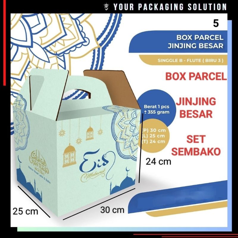 

BOX PARCEL JINJING BESAR Uk. 30x25x24cm Kardus || Lebaran || Idul Fitri || Sembako || Eid Mubarok