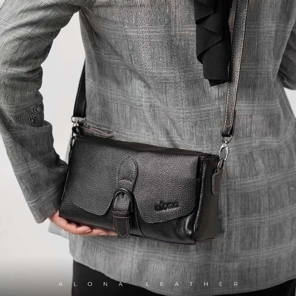 Sling Bag Tas Selempang Wanita Alona Shoulder Bag  Kulit Asli Seriers Terbaru Charlotte Alona Leathe
