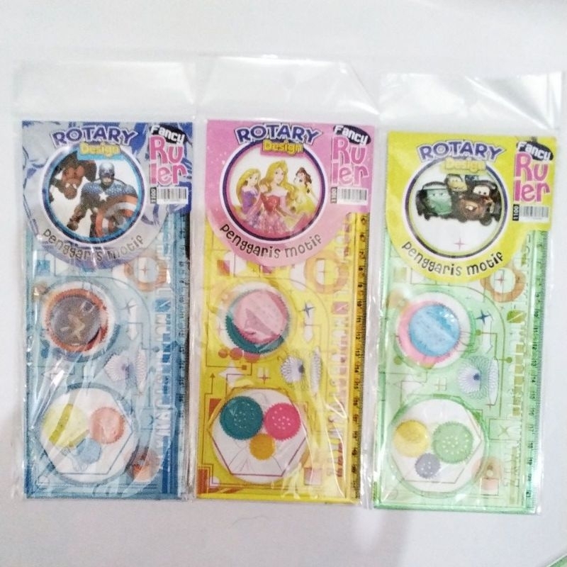 

Penggaris Rotary mistar set 22cm motif Fancy Ruler atk murah alat tulis anak sekolah