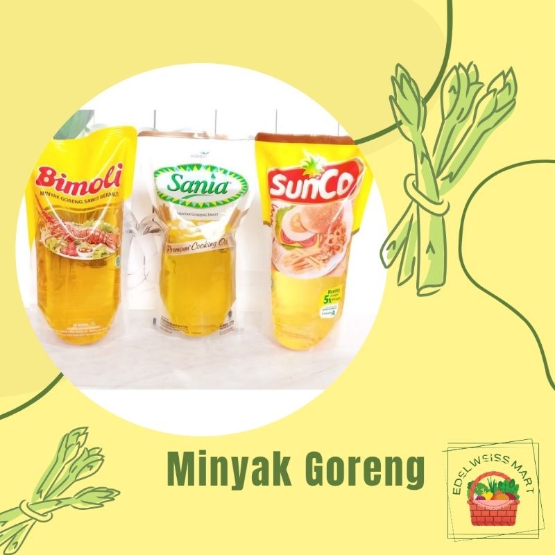 

MINYAK GORENG 1 LITER/MINYAK GORENG BIMOLI/MINYAK GORENG SANIA 1 LITER/MINYAK GORENG SUNCO 1 LITER - INSTANT SEMARANG