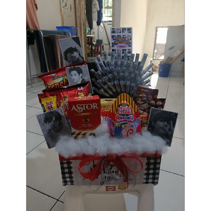 

buket custom snack+money