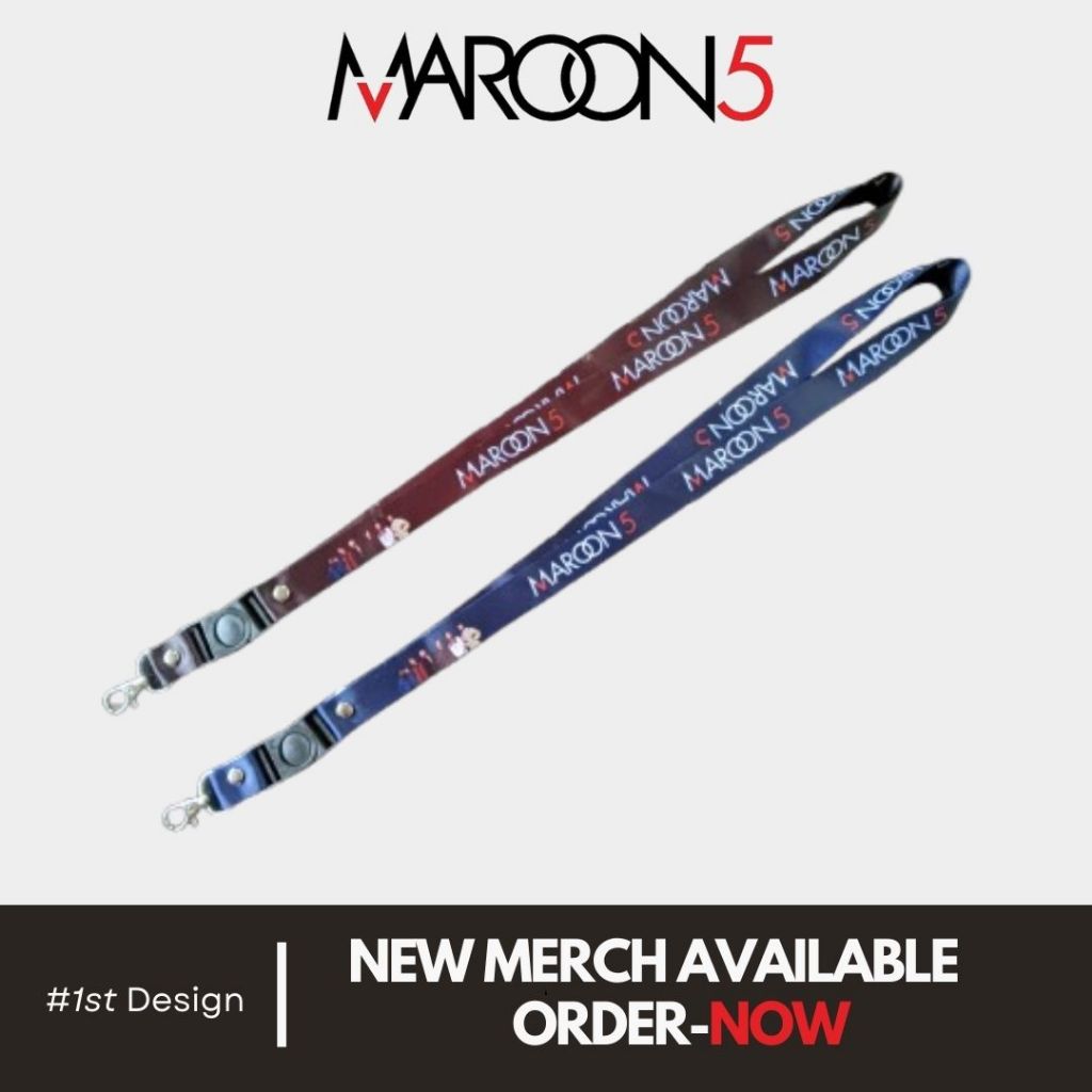 

Tali Gantungan Kalung Lanyard Maroon 5 ID Card Custom Merch Merchandise Concert Black Navy - LNYRD