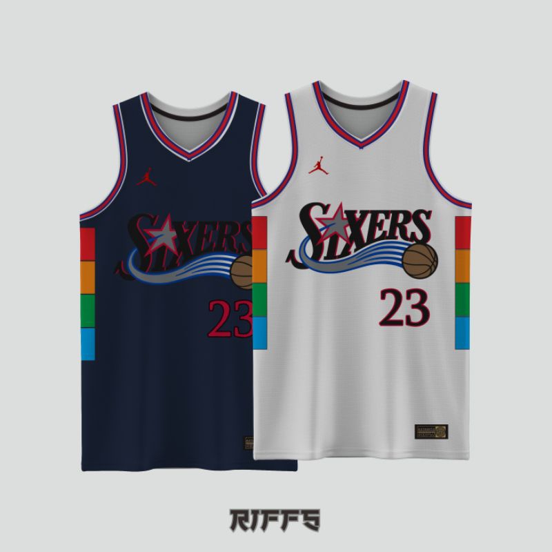 JERSEY BASKET SIXERS CUSTOM/FREE NAMA DAN NOMOR/BASKET CUSTOM