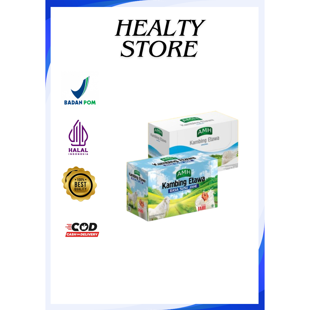 

SUSU KAMBING ETAWA AMH Original dan JAHE - Susu etawa Isi 10 SACHET / SUSU KAMBING ETAWA AMH JAHE
