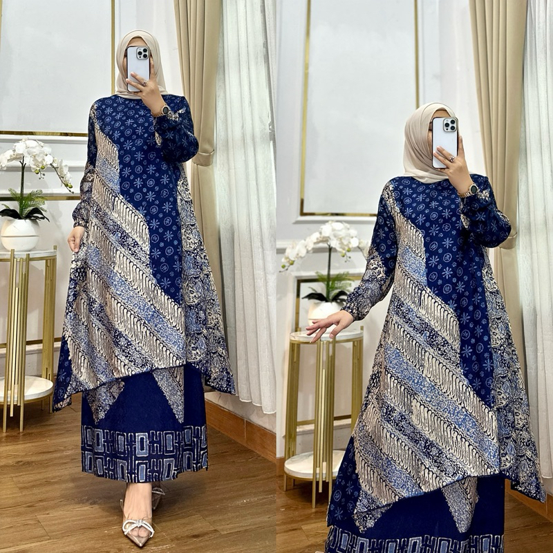 R QUEEN BATIK VISCOSE WANITA BAHAN DOBBY STELAN BATIK WANITA MODERN 2025 STELAN BATIK KONDANGAN ELEG