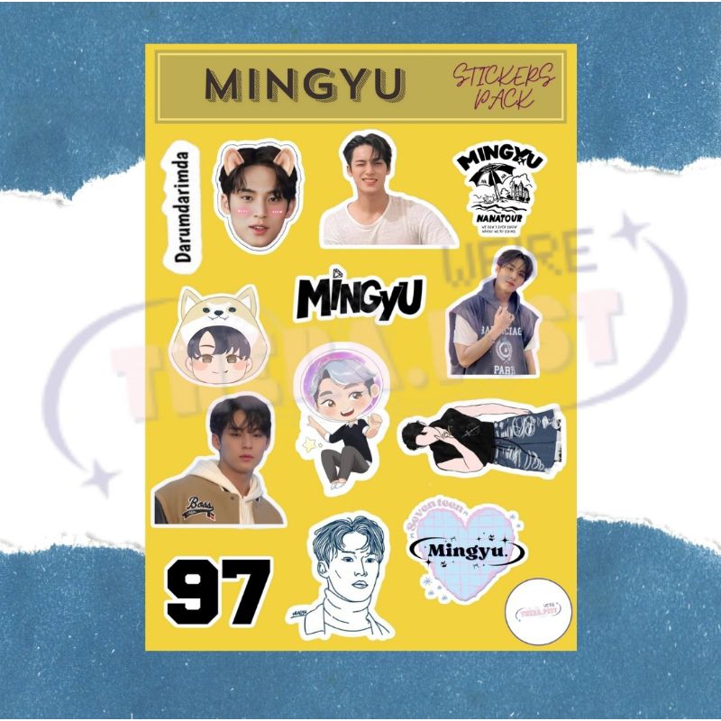 

MINGYU SEVENTEEN STICKERS PACK A6 WATERPROOF
