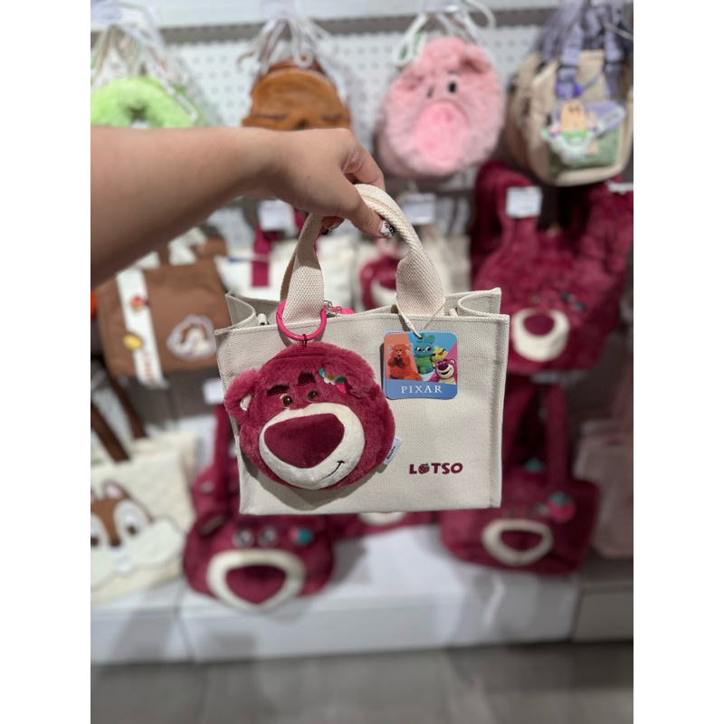 READY STOCK EGRADABLE DISNEY LOTSO CANVAS CROSSBODY BAG TAS SELEMPANG TAS TANGAN