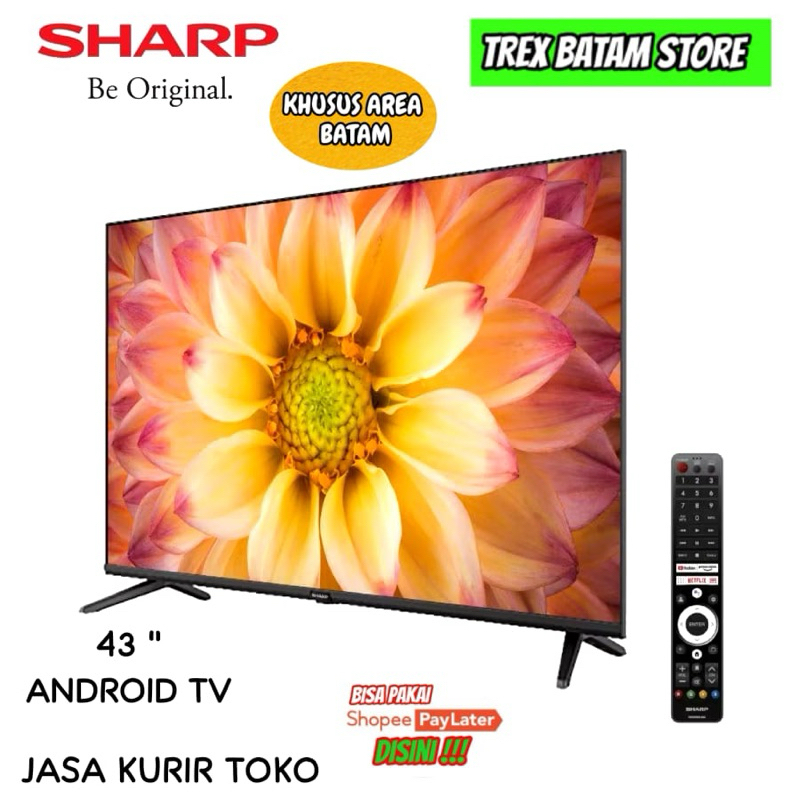 SHARP TV ANDROID 43 INCH NEW 43GH3000i GARANSI RESMI [ BATAM ]