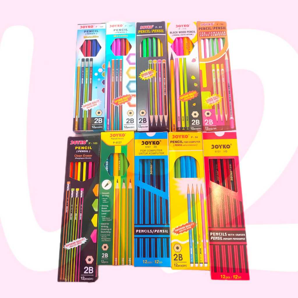 

V2_ pensil Joyko 2B / pensil 2B/2B pencil/Pensil Joyko Per 1 ktk