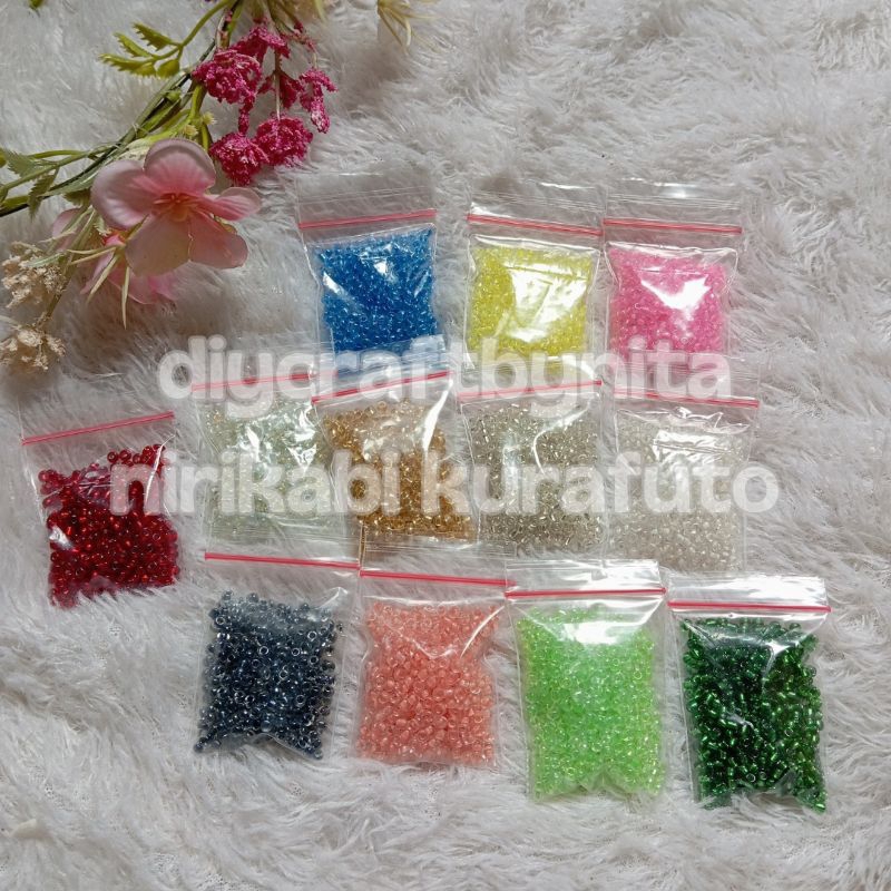 MANIK PASIR CLEAR 8/o (3MM) Per 10 gram/ MANIK MANIK PASIR CLEAR/MANIK PASIR BENING/MANIK PASIR 3MM
