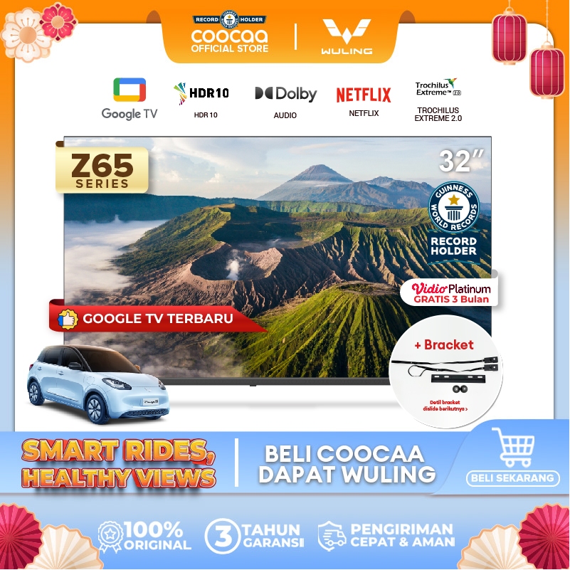 [+BRACKET] NEW COOCAA 32 inch GOOGLE TV-2K LED-TV (COOCAA 32Z65)