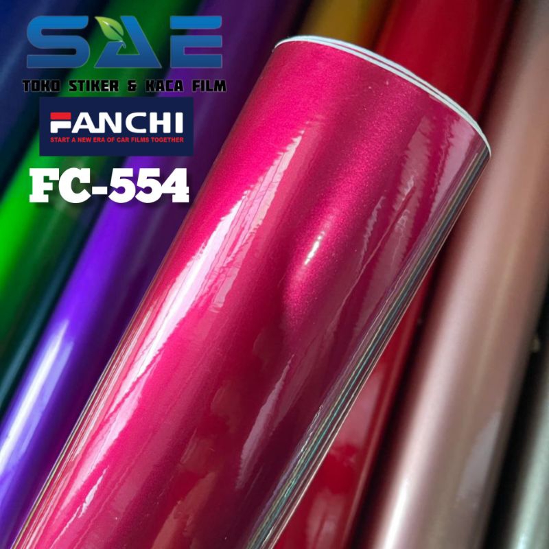 Skotlet Pink Magenta Candy Sticker Motor Fanchi Metallic Glossy Rose Red Original Berperekat Premium