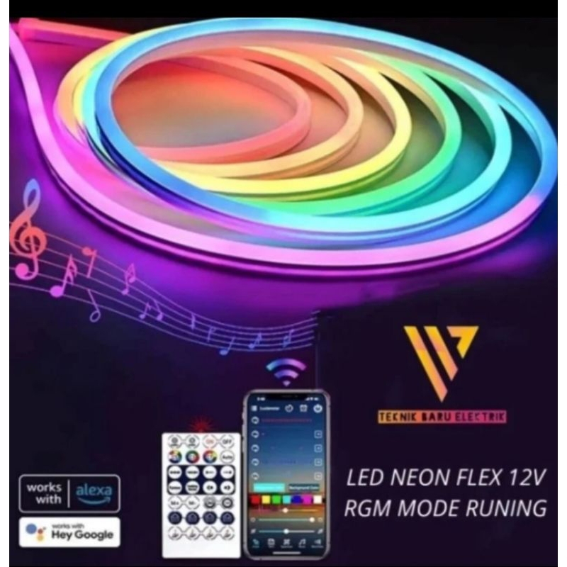 paket LED Neon Flex USB RGB Running 5 meter/ Neon Flex Running USB 5Meter