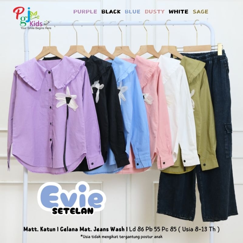 EVIE - IGLOO - PINKKY SETELAN CELANA JEANS REMAJA Original by PGJ Kids