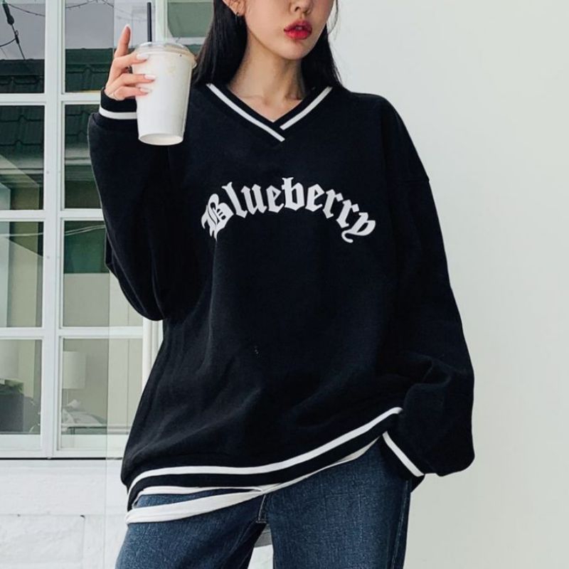 SWEATER V-NECK BIGSIZE FASHION KOREA S-6XL JUMBO OVERSIZE