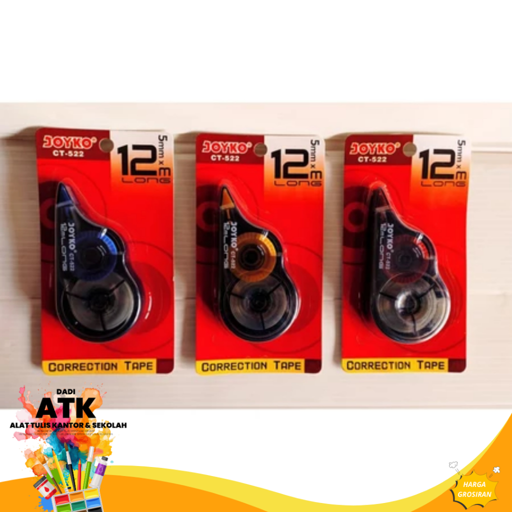 

Corretion Tape Joyko CT-522 (12 Meter) - jumlah 2 pcs