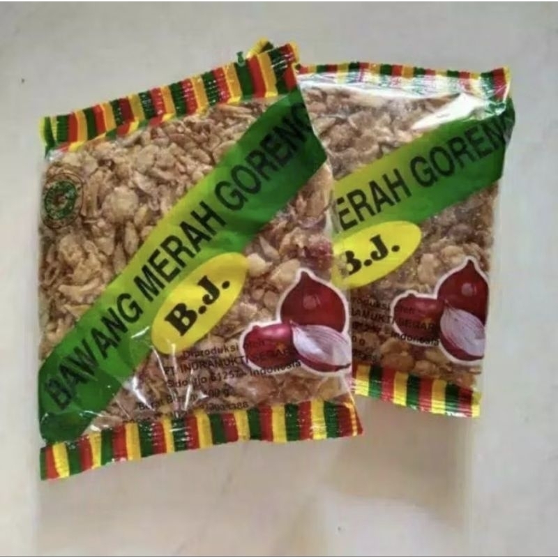 

Brambang Goreng BJ Besar 100g 1 pak (10pcs)