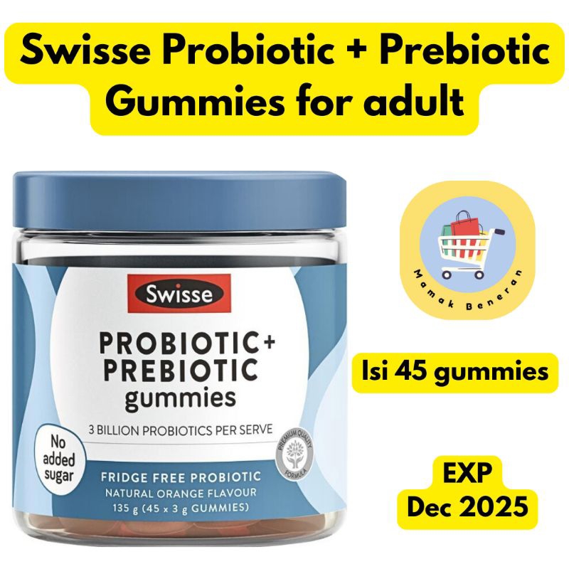 

Swisse Adult Adults Probiotic + Prebiotic Gummies isi 45 pcs / suplemen pencernaan gut dewasa