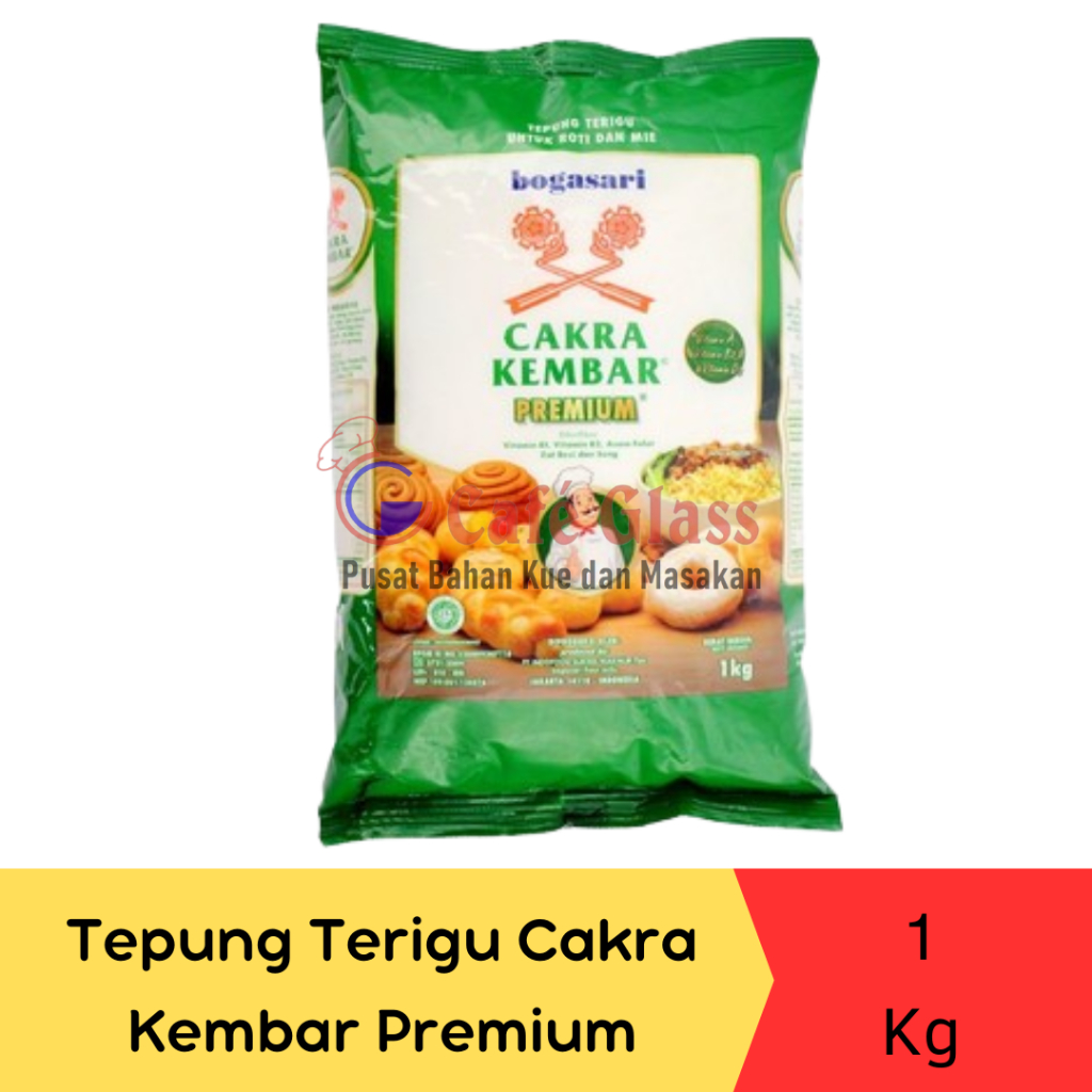 

Tepung Terigu Cakra Kembar Premium 1Kg