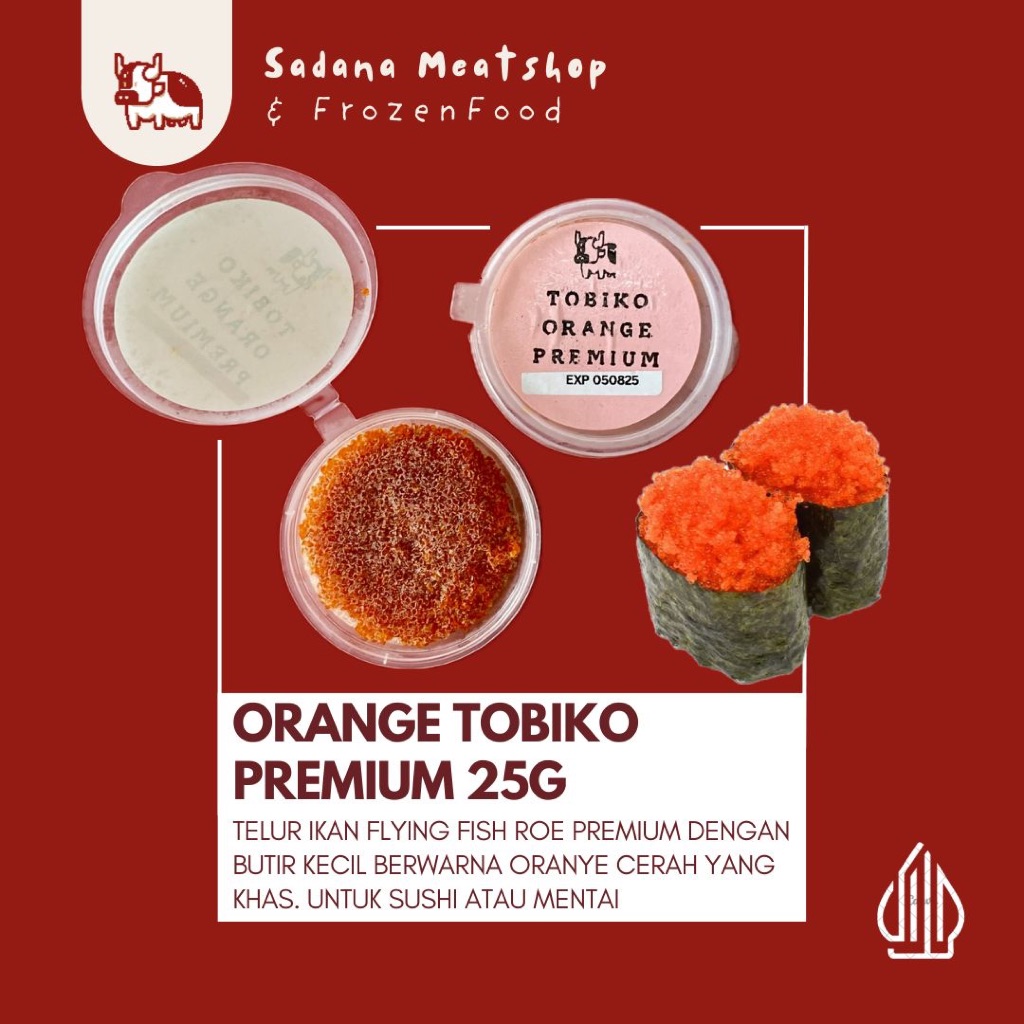 

Orange Tobiko Premium Flying Fish Roe 25gr