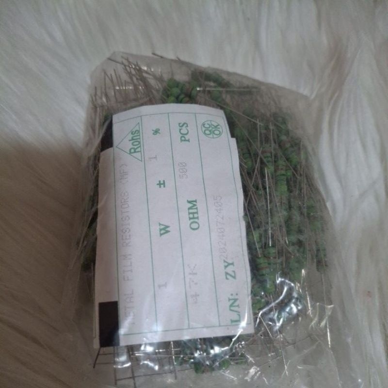 500 pcs resistor 1 watt 47K  R 1W 47 K