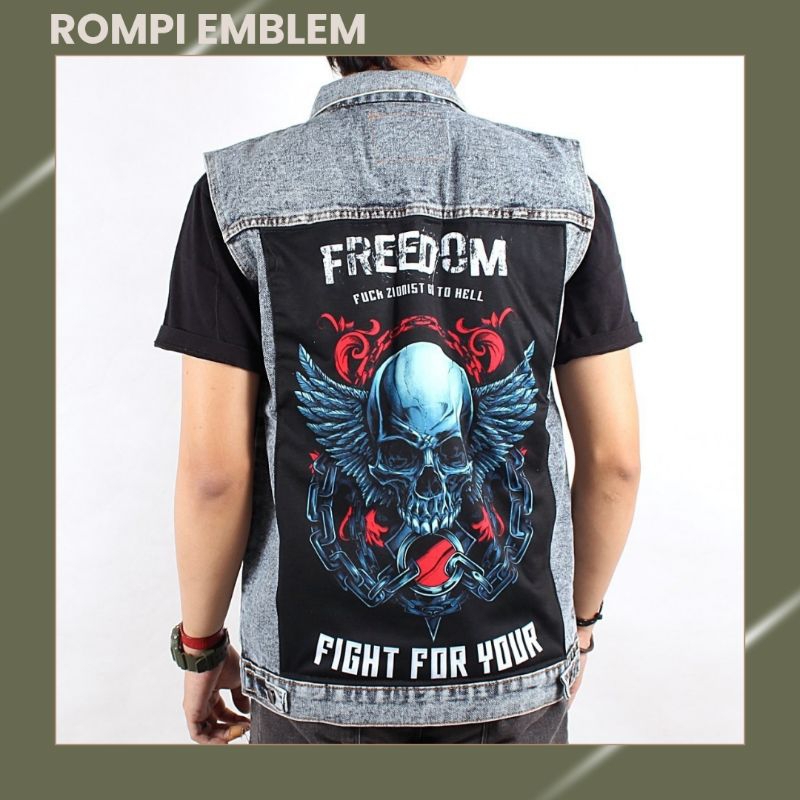 Rompi Jeans Hoodie Pria, Rompi Outdoor, Rompi Touring, Rompi Lapangan, Vest Hodie, Vest Outdoor
