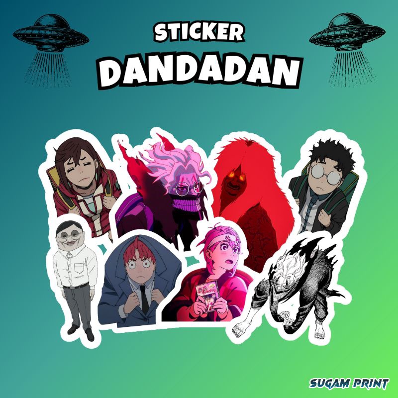 

Sticker "Dandadan" || Sticker Scrapbook, Notebook, HP, Helm, Laptop, Koper, dll