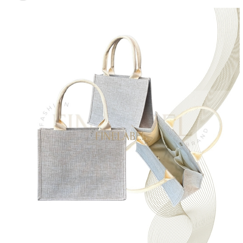 Tas Jinjing Custom Canvas - Desain Karakter Lucu + Custom nama - Tas Souvenir Tote Bag Ulang Tahun A