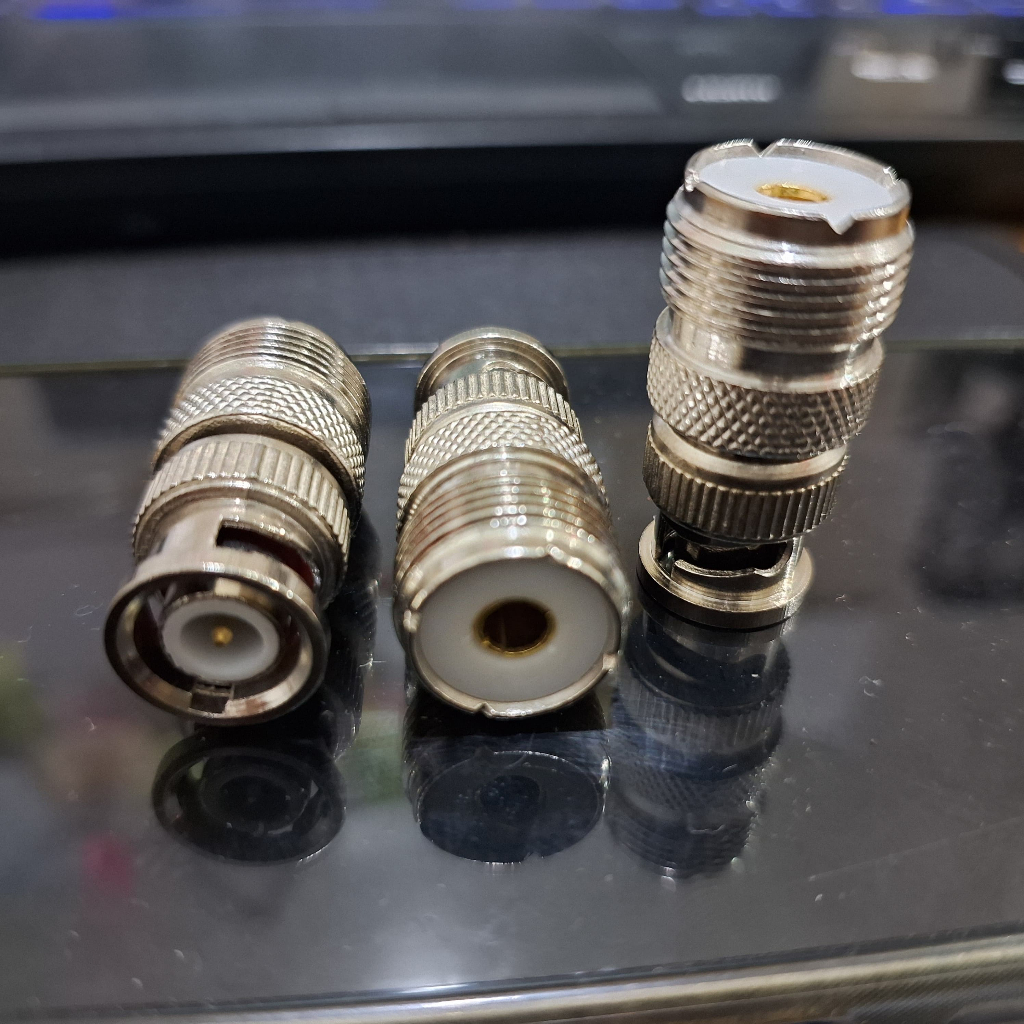 Konektor BNC male to PL female Ht, sambungan PL259 PL 259 PL-259 UHF female to connector RIG Baofeng