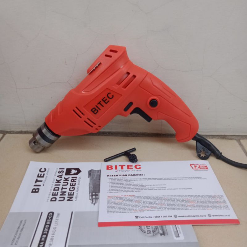 Mesin Bor Listrik 10mm Bitec INA MB 3010 RE-CD BITEC