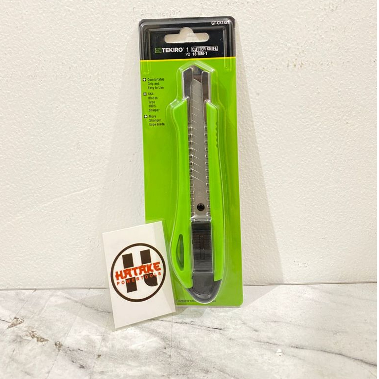 

TEKIRO pisau cutter BESAR 18MM-1 cutter knife carter kater silet 18 MM ORIGINAL GT-CK1821