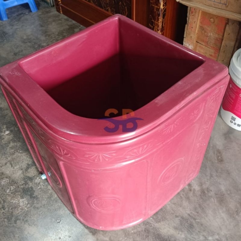 [Baca Deskripsi Dulu] Bak Air Maroon / Bak Mandi Sudut / Bak Sudut Bak Air Kamar Mandi / Bak Air Pla