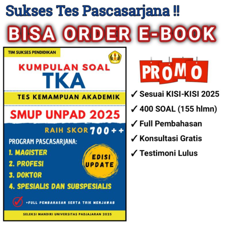 BUKU TKA SMUP UNPAD 2025 | MAGISTER/PROFESI/DOKTER/SPESIALIS/SARJAN/VOKASI