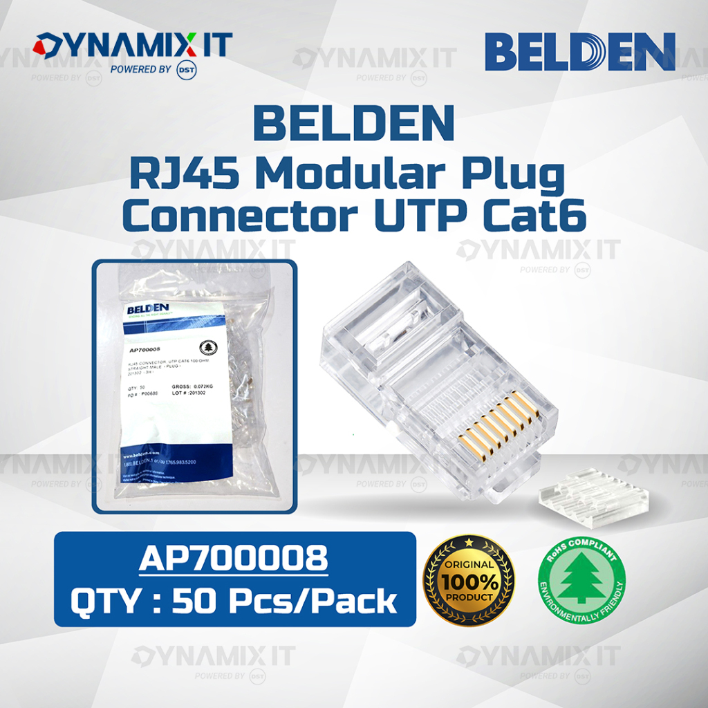 Eceran Konektor Belden RJ45 UTP Cat.6 ASLI | RJ 45 Cat 6 ecer AP700008