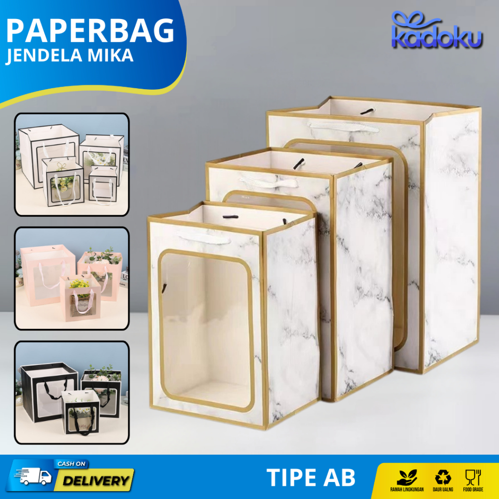 

Paperbag jendela mika / Goodiebag jendela mika / paperbag souvenir I AB01 - AB13