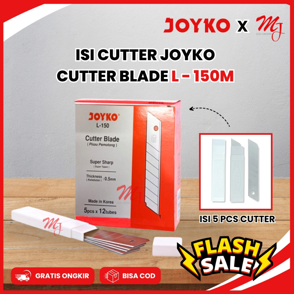 

(5 Pcs) Isi Cutter kater besar Joyko Blade L-150M refill 1 Tube