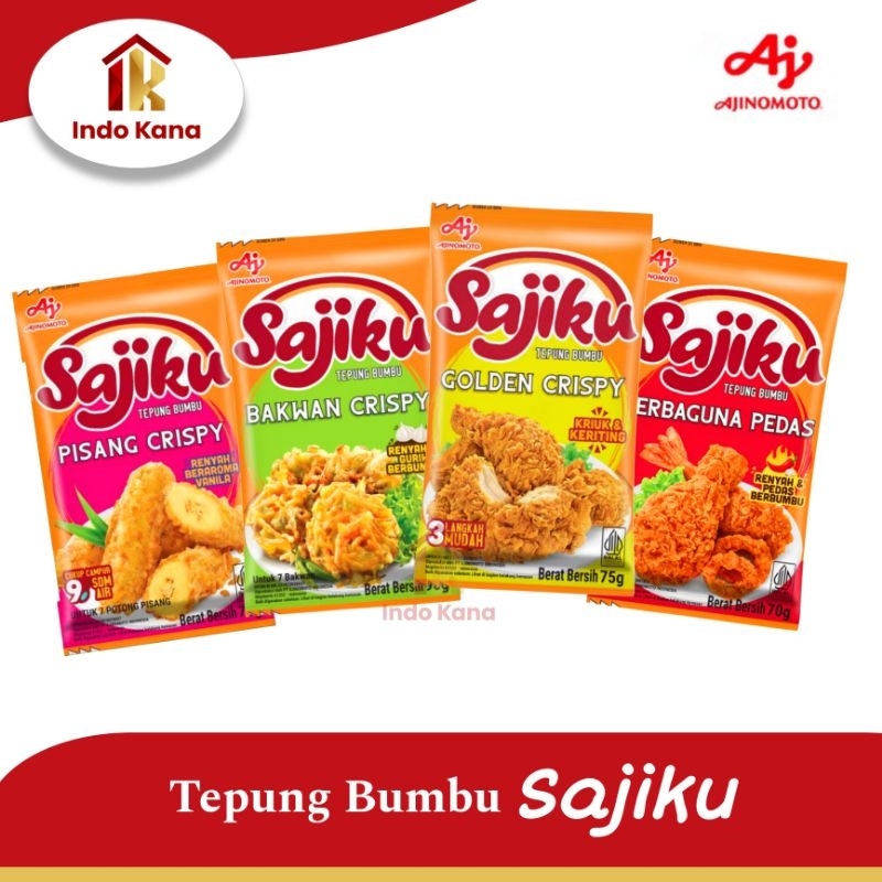 

SAJIKU Tepung Bumbu Golden/Bakwan/Pisang/Serbaguna Pedas