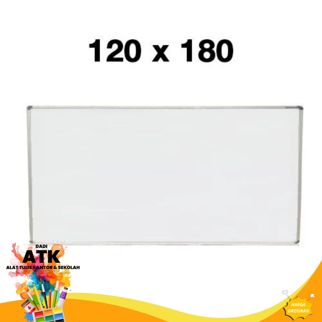 

Papan tulis magnet - Papan tulis putih Sakana ukuran 120 x 180 Model gantung