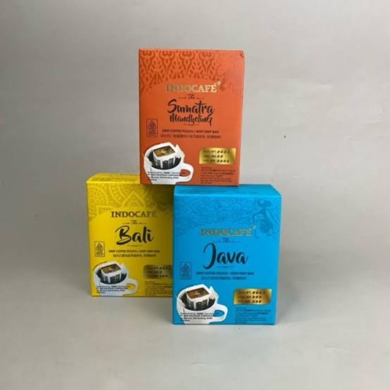 

Indocafe Drip coffe pouch The Java / The Bali / The Sumatra