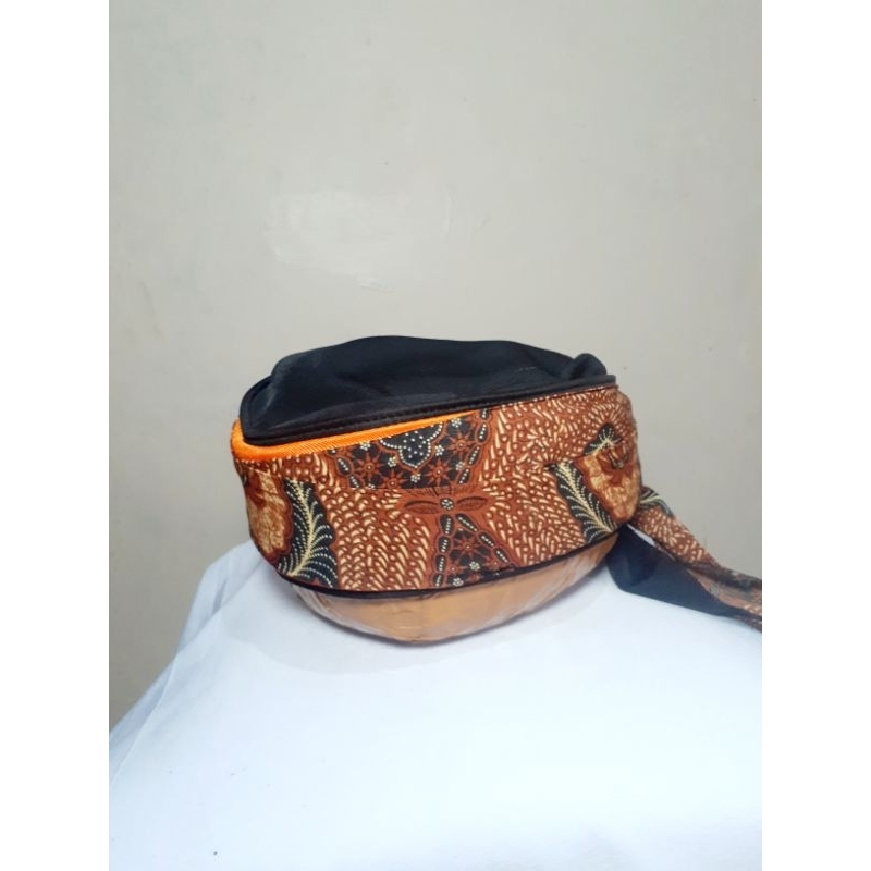 Peci batik udeng iket sorban blangkon lipat instan jawa/sunda permanen full tutup & karet terbaru