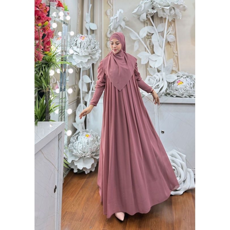 GAMIS SYARI MUSTIKA SET PASMINA BY AC ORIGINAL COLLECTION