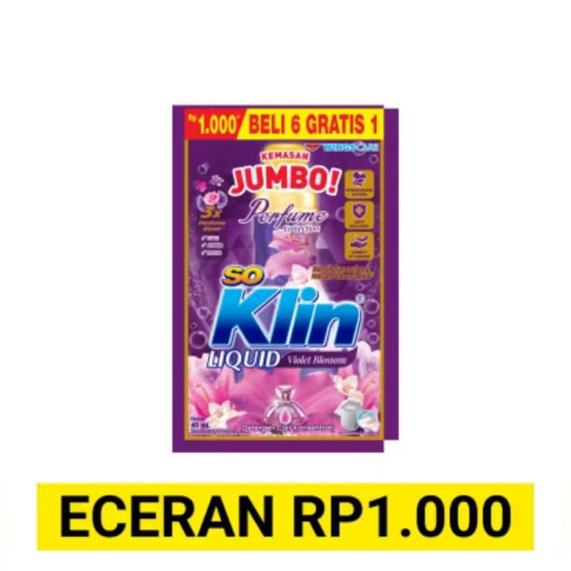 (14 SACHET) SOKLIN CAIR JUMBO LIQUID 1000
