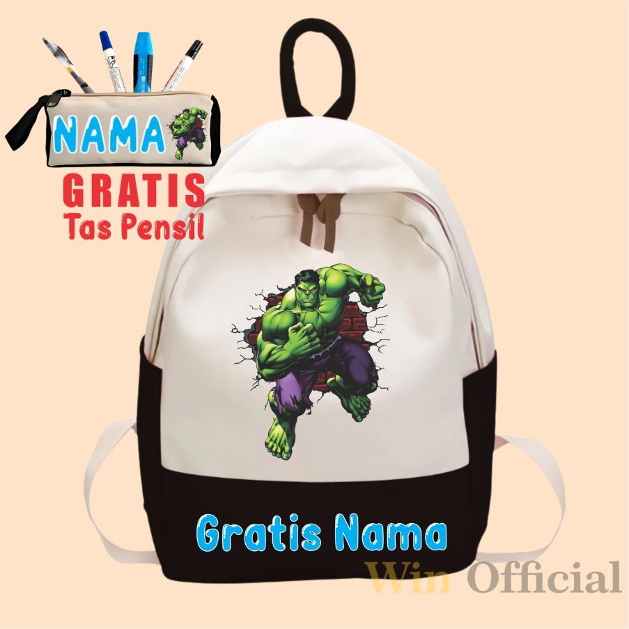 TAS RANSEL SEKOLAH ANAK LAKI LAKI KARAKTER HULK TAS ANAK TK SD TAS HULK MURAH TERBARU