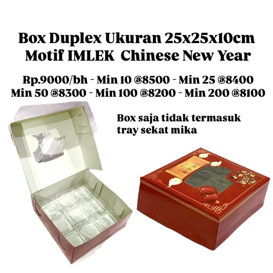 

1 BH Box Dus Imlek Duplex 25x25x10cm Chinese New Year