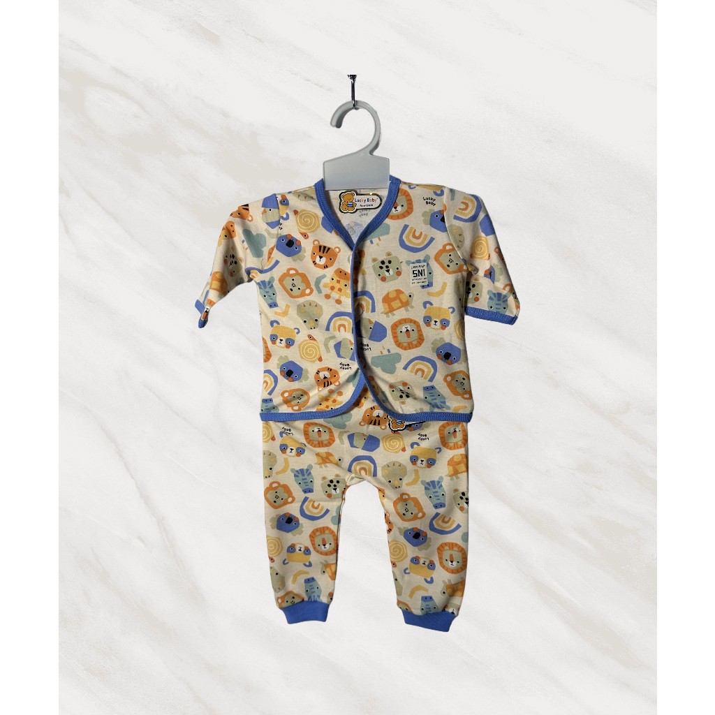 Setelan Baju Bayi Motif Kartun Lucky Baby