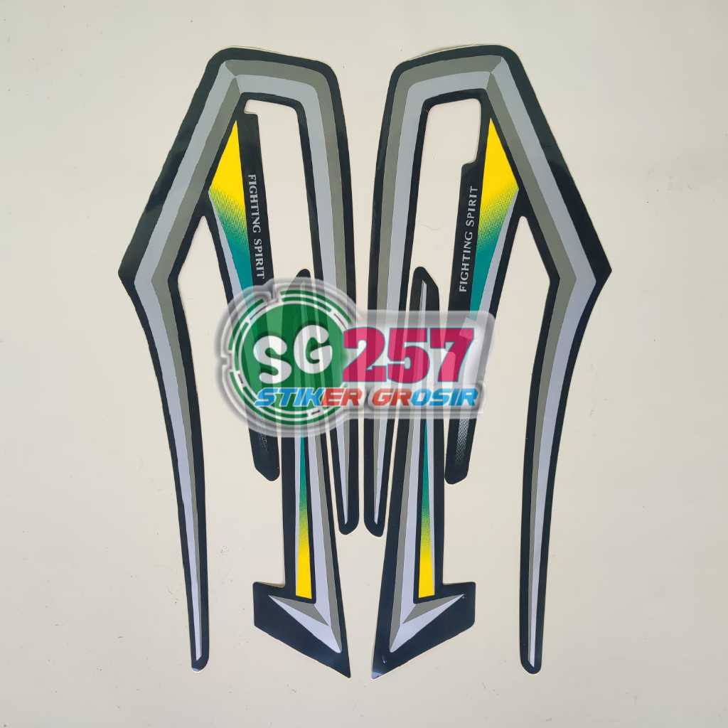 STIKER STRIPING LES LIST BODY MOTOR YAMAHA RX KING 2000 2001 HIJAU