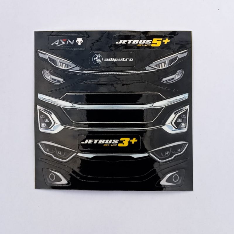 STIKER HEADLAMP 3in1 JB5 JB3 JB2 Miniatur Bus Plastik